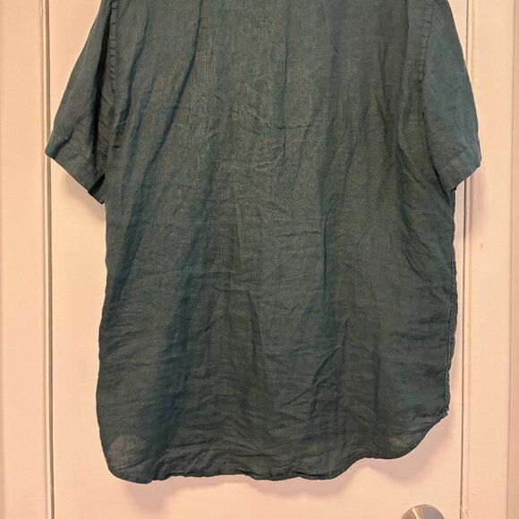 Soloio 100% Linen Short Sleeve Button Down - Picture 3 of 4